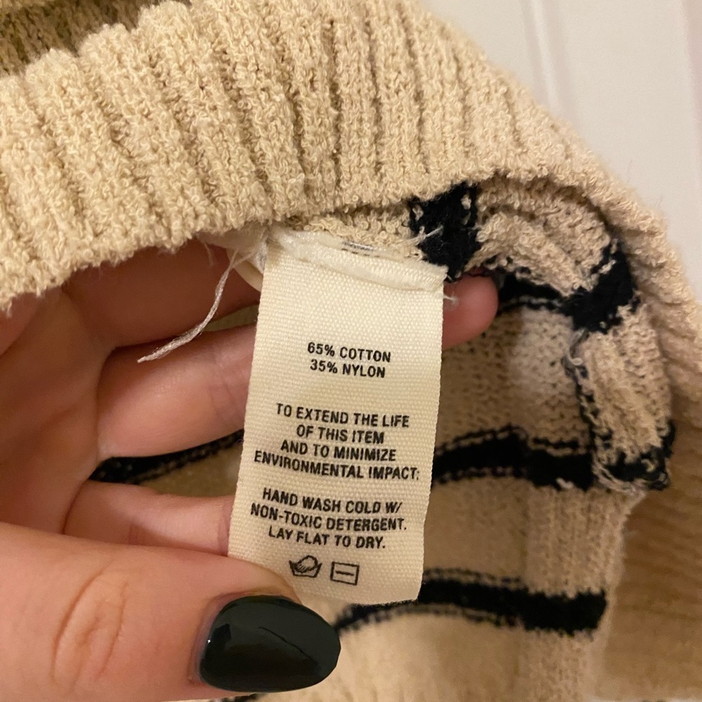 Alex Mill Alice Popover Sweater in Beige Black Stripe - Picture 10 of 12